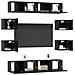 Set mobile TV 8 pcs 80 x 30 x 30 cm Rovere Nero - Foto miniatura 3
