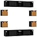 Set mobile TV 8 pcs 80 x 30 x 30 cm Rovere Nero - Foto miniatura 8