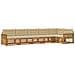 Set di divani da esterno con cuscino 6 pcs Naturale e Beige - Foto miniatura 1