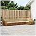 Set di divani da esterno con cuscino 6 pcs Naturale e Beige - Foto miniatura 2