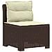 Divano da Giardino 5 Posti con Cuscini Stile Rattan PP Marrone - Foto miniatura 3