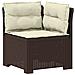 Divano da Giardino 5 Posti con Cuscini Stile Rattan PP Marrone - Foto miniatura 4