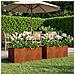 Vaso da giardino 2 pz Ruggine 100 x 40 x 40 cm Acciaio Corten - Foto miniatura 2