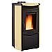 Stufa a Pellet Melinda Steel Air Rivestimento in Acciaio e Top in Maiolica Potenza Termica Nominale 10,5 kW Colore Pergamena - Foto miniatura 1