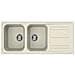Lavello LZ116P 2 Vasche con Gocciolatoio Dimensioni 116 x 50 cm Colore Panna Serie Rigae - Foto miniatura 1