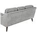 Divano A 3 Posti In Tessuto Grigio Chiaro Lokka - Foto miniatura 22