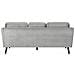 Divano A 3 Posti In Tessuto Grigio Chiaro Lokka - Foto miniatura 23
