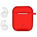 Aircase Custodia in Silicone per Auricolari AirPods Colore Rosso - Foto miniatura 1