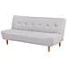 Divano Letto A 3 Posti In Tessuto Grigio Chiaro Alsten - Foto miniatura 8