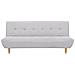 Divano Letto A 3 Posti In Tessuto Grigio Chiaro Alsten - Foto miniatura 1