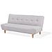 Divano Letto A 3 Posti In Tessuto Grigio Chiaro Alsten - Foto miniatura 6