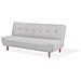Divano Letto A 3 Posti In Tessuto Grigio Chiaro Alsten - Foto miniatura 3
