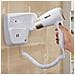 Asciugacapelli Parete Muro Hotel Phon Asciuga Capelli Bagno 1300w 2 Ingressi Usb - Foto miniatura 1