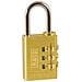 Lucchetto Oro - Giallo Serratura A Combinazione Numerica - Foto miniatura 1
