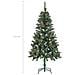 Albero di Natale Artificiale Pigne e Brillantini Bianchi 150 cm - Foto miniatura 3