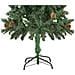 Albero di Natale Artificiale Pigne e Brillantini Bianchi 150 cm - Foto miniatura 5