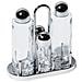 5070 Set Portacondimenti per Olio, Aceto, Sale e Pepe in Acciaio Inox 18/10 e Vetro Cristallino - Foto miniatura 1