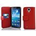 Custodia Compatibile Con Samsung Galaxy Mega 6.3 In Rosso Cremisi - Coperchio Protettivo In Ecopelle Testurizzata E Tasca Per Carte Di Credito - Foto miniatura 1