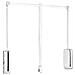 Appendiabito Saliscendi Per Armadio, Barra Appendiabiti Saliscendi, largo Regolabile 600-830mm, Colore Bianco - Foto miniatura 1