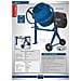 Betoniera Elettrica 140l 550w Mix140 Impastatrice Miscelatore Cemento - Foto miniatura 2