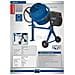 Betoniera Elettrica 140l 550w Mix140 Impastatrice Miscelatore Cemento - Foto miniatura 3