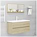 Specchio da Bagno Rovere Sonoma 90x10,5x37 cm Legno Multistrato - Foto miniatura 4