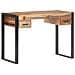 Scrivania 110x50x76 Cm In Legno Massello Con Finitura Sheesham - Foto miniatura 7
