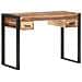 Scrivania 110x50x76 Cm In Legno Massello Con Finitura Sheesham - Foto miniatura 8