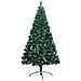 Set Albero Natale Artificiale a Metà LED e Palline Verde 180 cm - Foto miniatura 2
