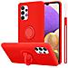 Cadorabo Custodia Compatibile Con Samsung Galaxy A33 5g In Liquid Rosso - Coperchio Protettivo In Silicone Tpu Flessibile Con Anello - Foto miniatura 1