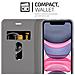 Custodia Compatibile Con Apple Iphone 11 (xi) In Grigio Nero - Coperchio Protettiva Con Chiusura Magnetica, Funzione Stand E Tasca Per Le Carte - Foto miniatura 4