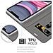 Custodia Compatibile Con Apple Iphone 11 (xi) In Grigio Nero - Coperchio Protettiva Con Chiusura Magnetica, Funzione Stand E Tasca Per Le Carte - Foto miniatura 5