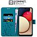 Cadorabo Custodia Compatibile Con Samsung Galaxy A02s In Blu Fiore - Coperchio Protettivo In Design Floreale Con Chiusura Magnetica, Funzione Stand E Slot Per Carte - Foto miniatura 3
