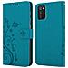 Cadorabo Custodia Compatibile Con Samsung Galaxy A02s In Blu Fiore - Coperchio Protettivo In Design Floreale Con Chiusura Magnetica, Funzione Stand E Slot Per Carte - Foto miniatura 8