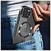 Cover Magsafe Trasparente Bordo Nero Per Iphone 15 Plus Metallic - Foto miniatura 3