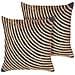 Set Di 2 Cuscini Bergenia Iuta 45 X 45 Cm Nero A Strisce - Foto miniatura 6