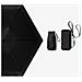 Ombrello Da Sole E Pioggia, Ombrello Tascabile Pieghevole A 5 Sezioni Black - Foto miniatura 1