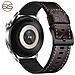 Cinturino Per Orologio In Vera Pelle Per Samsung Galaxy Watch 4 Coffee+black 22 Mm - Foto miniatura 2
