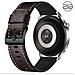 Cinturino Per Orologio In Vera Pelle Per Samsung Galaxy Watch 4 Coffee+black 22 Mm - Foto miniatura 3