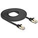 Cavo di rete piatto RJ45 con rivestimento intrecciato Cat. 6A U /FTP maschio-maschio 5 m nero - Foto miniatura 3
