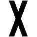 Busta 10 Lettere Adesive ''x'' Per Targa Ripetitrice - Foto miniatura 1