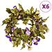 Ghirlande Fiori Artificiali Natale 6 Pz Viola Chiaro 215 Cm - Foto miniatura 1