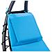 Sedia Sdraio Prendisole Con Ombrellone Parasole Amaca Da Giardino In Acciaio Blu - Foto miniatura 2