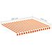 Tessuto Di Ricambio Per Tenda Da Sole Giallo E Arancio 3x2,5 M - Foto miniatura 5