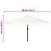 Parasole da Giardino  ø395x245 cm Bianco Sabbia - Foto miniatura 7