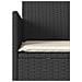 Divano da Giardino a 2 Posti Tavolo Cuscini Nero in Polyrattan - Foto miniatura 7