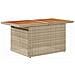 Set da Pranzo da Giardino da 8 Pezzi con Cuscini Beige Rattan Sintetico Acacia - Foto miniatura 7