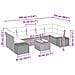 Set Divano da Giardino 8 Pezzi con Cuscini Beige Polyrattan - Foto miniatura 9