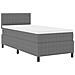 Letto con rete a doghe con materasso grigio chiaro 80x200 cm tessuto a coste - Foto miniatura 3