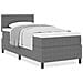 Letto con rete a doghe con materasso grigio chiaro 80x200 cm tessuto a coste - Foto miniatura 4